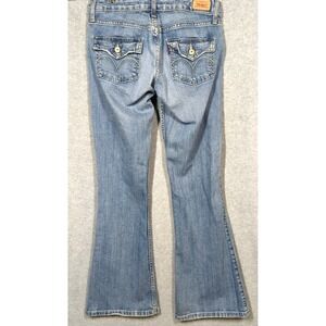 Levi's Y2K 524 Jeans 5 Blue Too Superlow Bootcut Flare Light Wash Stretch Sexy